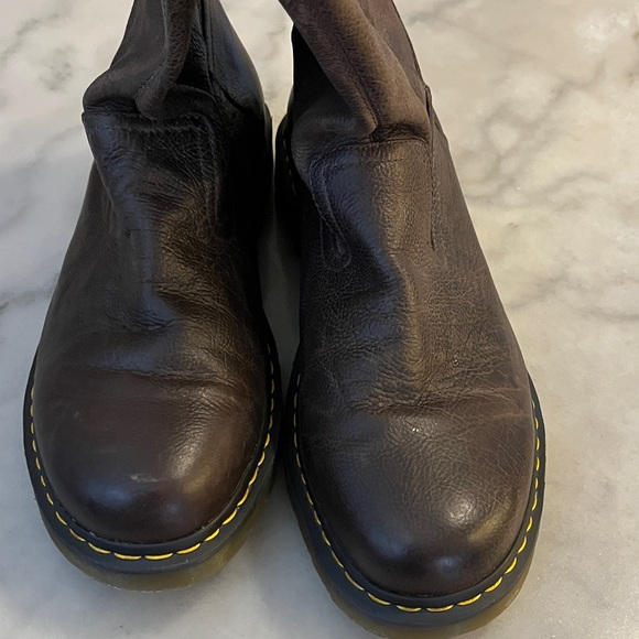 Dr. Martens Vintage Ranger Brown Leather Utility Slip On Steel Toe Work Boots - Picture 3 of 10